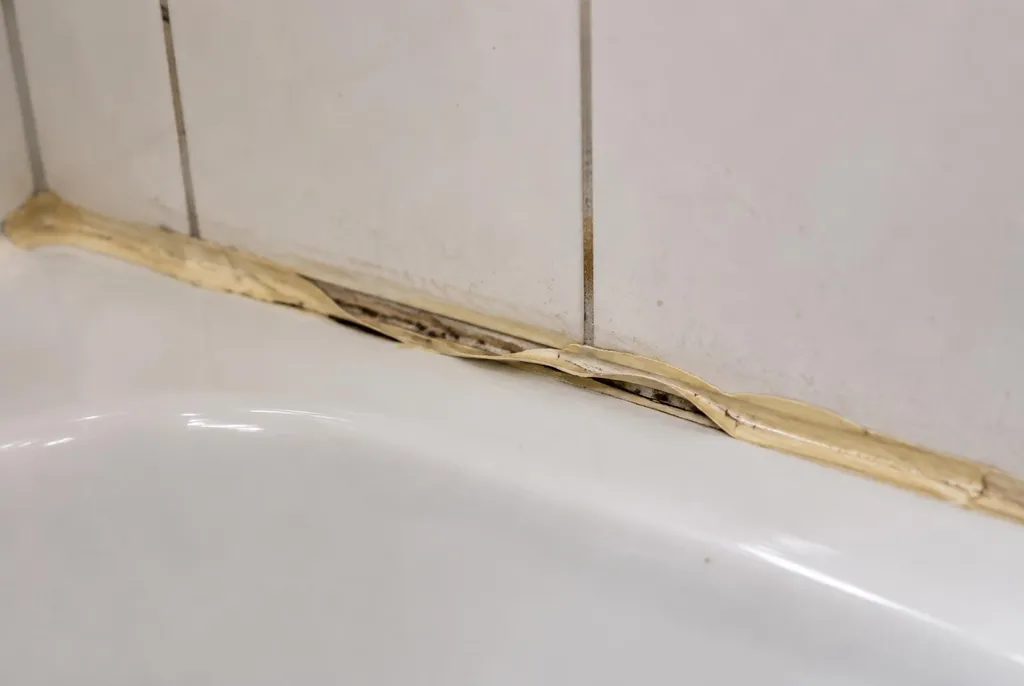 Kitbedrijf Volendam – loslatende kit naast het bad